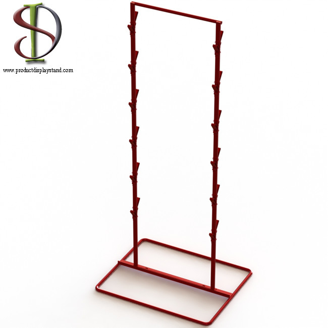 Double Metal Strips Snack Display Rack With 24 Clip
