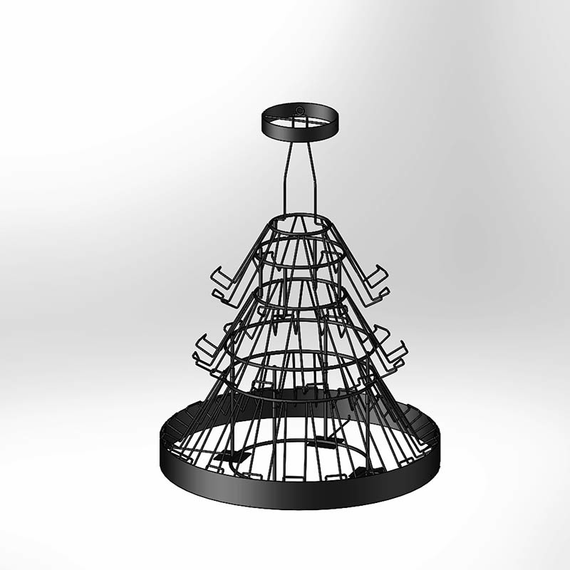 42 Bottles Christmas Tree Shaped Wine Rack 3 Layers Wine Bottle Christmas Tree Stand