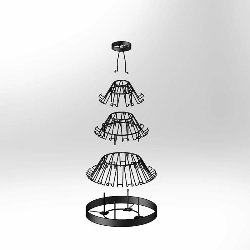 42 Bottles Christmas Tree Shaped Wine Rack 3 Layers Wine Bottle Christmas Tree Stand