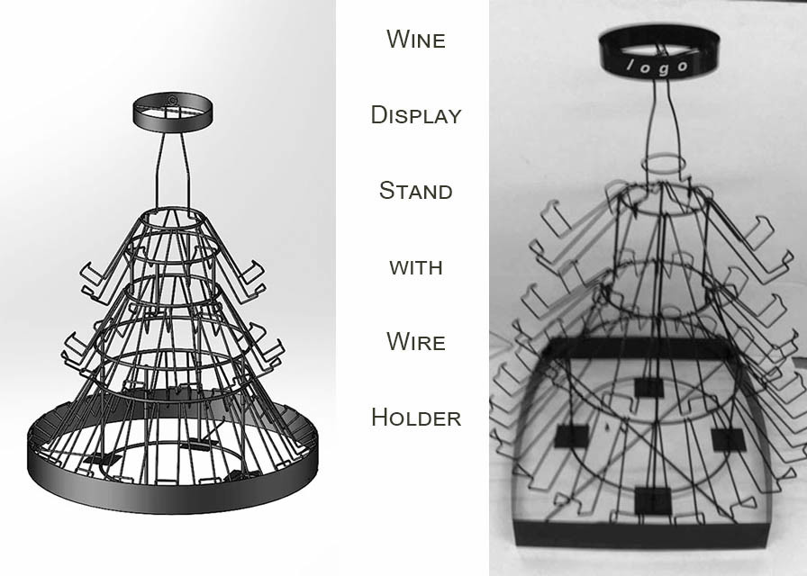 42 Bottles Christmas Tree Shaped Wine Rack 3 Layers Wine Bottle
