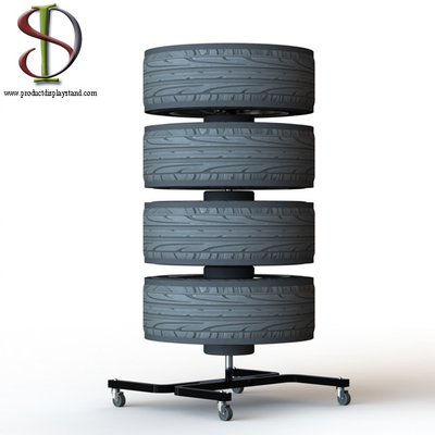 Garage Rolling Oem Tire Storage Rack For Automobile Repair Factory